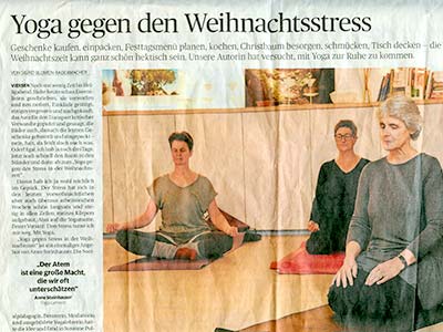 Rheinische Post: Yoga gegen den Weihnachtsstress - Karana Yoga - Anne Steinhauser